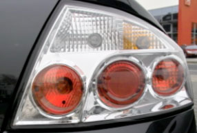 Peugeot 407 Прозрачные задние фонари, хром, седан