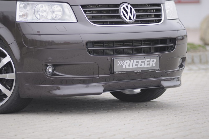 VW T5 03- Спойлер переднего бампера Rieger v1