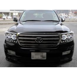 Toyota Land Cruiser 200 Фары передние линзованные Audi Style черные (Фото 1)
