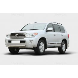 2012 Toyota LC 200 Защита переднего бампера труба d60/42 двойная