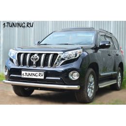 Toyota LС Prado 150 2014 Защита переднего бампера D76 (секции) (Фото 2)