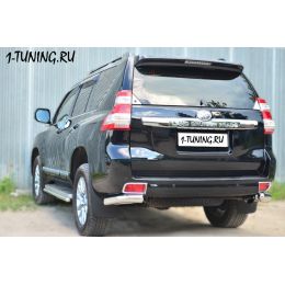 Toyota LС Prado 150 2014 Защита заднего бампера уголки D76 (секции) (Фото 1)