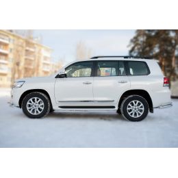 Toyota LC 200 2016-2017 Защита порогов d42 (Фото 3)