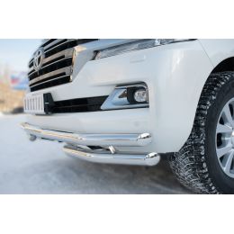 Toyota LC 200 2016-2017 Защита переднего бампера d63 (секции) d63 (уголки) (Фото 3)