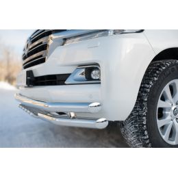 Toyota LC 200 2016-2017 Защита переднего бампера d63 (секции) d63 (уголки)+d42 (зубы) (Фото 3)