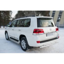 Toyota LC 200 2016-2017 Защита заднего бампера d76 (дуга) d42 (дуга)+декор паз (Фото 1)