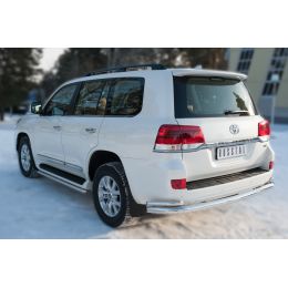 Toyota LC 200 2016-2017 Защита заднего бампера d76 (секции) d42 (уголки) (Фото 1)