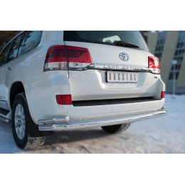 Toyota LC 200 2016-2017 Защита заднего бампера d76 (секции) d42 (уголки) (Фото 2)
