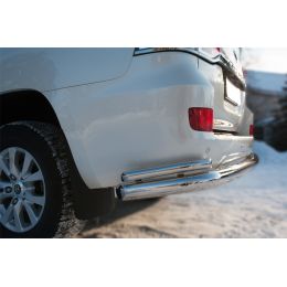 Toyota LC 200 2016-2017 Защита заднего бампера d76 (секции) d42 (уголки) (Фото 3)