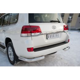 Toyota LC 200 2016-2017 Защита заднего бампера уголки d76(секции) (Фото 2)
