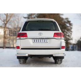Toyota LC 200 2016-2017 Защита заднего бампера уголки d76(секции)