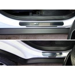 Hyundai Creta 2016-2017 Накладки на пороги (лист зеркальный)