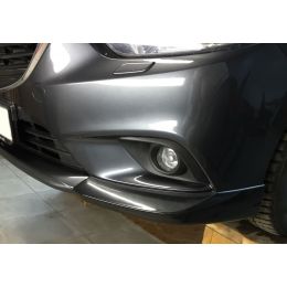 Mazda 6 Накладка и клыки на передний бампер (дорестайлинг)