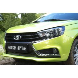 Lada Vesta Защитная сетка решетки переднего бампера (Фото 1)