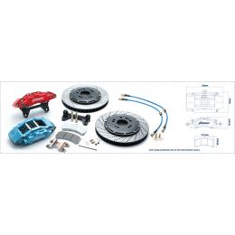 Передние тормоза для Acura RSX 2002-2006 «4 поршня-330X30 мм» (Rotora) (Фото 5)