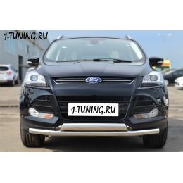Ford Kuga 2013 Защита переднего бампера D63 (секции) D75х42 (дуга)