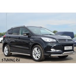 Ford Kuga 2013 Пороги труба D42 с листом (Фото 1)