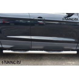 Ford Kuga 2013 Пороги труба D76 с накладкой v2 (Фото 2)