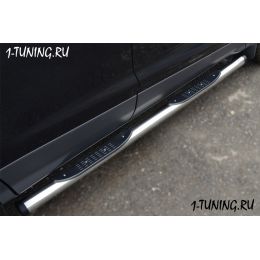 Ford Kuga 2013 Пороги труба D76 с накладкой v2