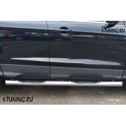 Ford Kuga 2013 Пороги труба D76 с накладкой v1 (Фото 3)