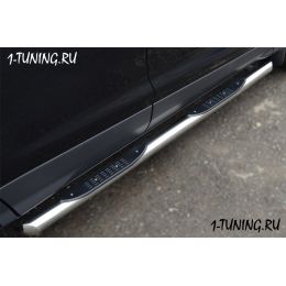 Ford Kuga 2013 Пороги труба D76 с накладкой v1