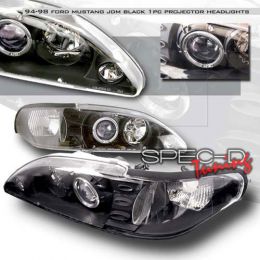 94-98 Форд Mustang 1 Pc Projector Headlights - BLACK