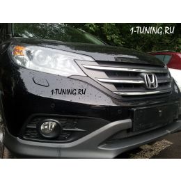 Honda CR-V IV 2012- 2.0 Защита радиатора, чёрная (Фото 1)