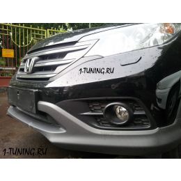 Honda CR-V IV 2012- 2.0 Защита радиатора, чёрная (Фото 2)