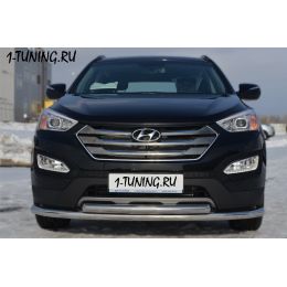 Hyundai Santa Fe 2012 Защита переднего бампера D63 (секции) D63 (дуга)