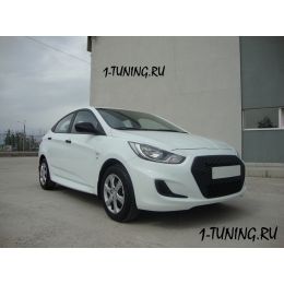 Hyundai Solaris 11-14 Накладка на решетку радиатора (Фото 3)