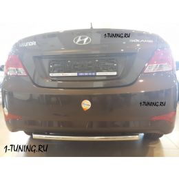 Hyundai Solaris 2015 Защита задняя одинарная d42 (скосы)