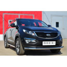 Kia Sportage 2014-> Защита переднего бампера D63 (секции) (Фото 1)