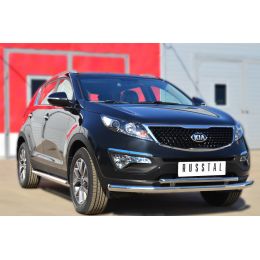 Kia Sportage 2014-> Защита переднего бампера D63 (секции) 42 (дуга) (Фото 1)