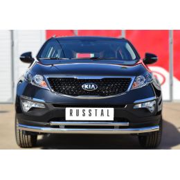 Kia Sportage 2014-> Защита переднего бампера D63 (секции) 42 (дуга)