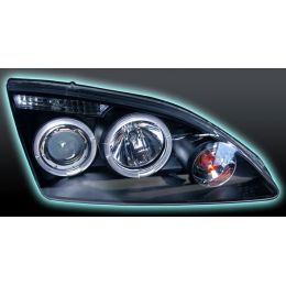 Peugeot 206 Оптика черная с ангельскими глазками