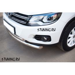 VW Tiguan Track &amp; Field (Track &amp; Style) 2011 Защита переднего бампера D63/63 (дуга) (Фото 2)