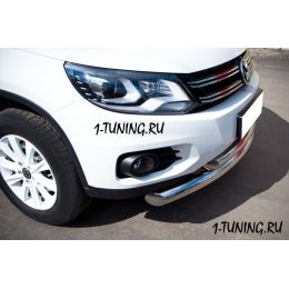VW Tiguan Track &amp; Field (Track &amp; Style) 2011 Защита переднего бампера D76/63 (дуга) (Фото 2)