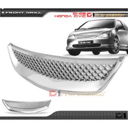 01-03 Хонда CIVIC EX LX 2/4D CHROME FRONT GRILL GRILLE
