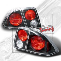 01-04 Хонда Civic 4DR Euro Tail Lights - Black