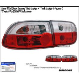 92 93 94 95 Хонда CIVIC 2DR/4DR RED CLEAR TAIL LIGHTS