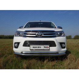 Toyota Hilux 2015 Защита передняя нижняя (двойная) 76,1/60,3 мм