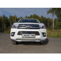 Toyota Hilux 2015 Защита передняя нижняя (с ДХО) 76,1 мм