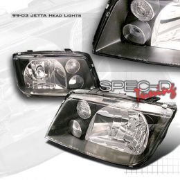99-04 Volkswagen Jetta Euro Head Lights - Black