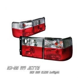93-98 Volkswagen Jetta Euro Tail Lights - Red/Clear
